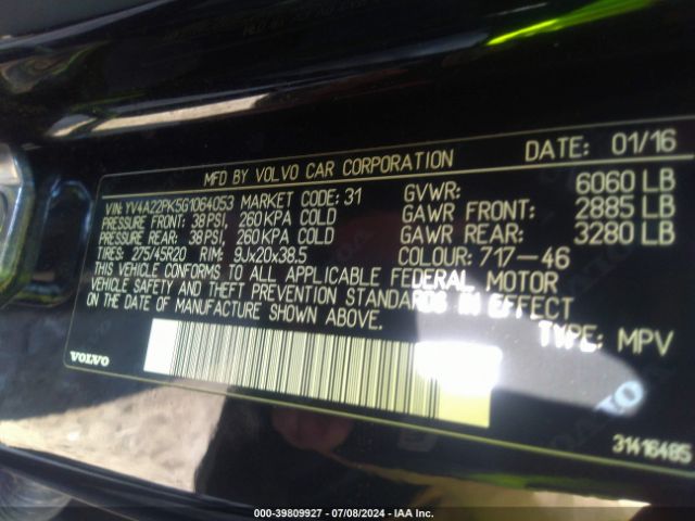 YV4A22PK5G1064053 Volvo Xc90 T6 Momentum
