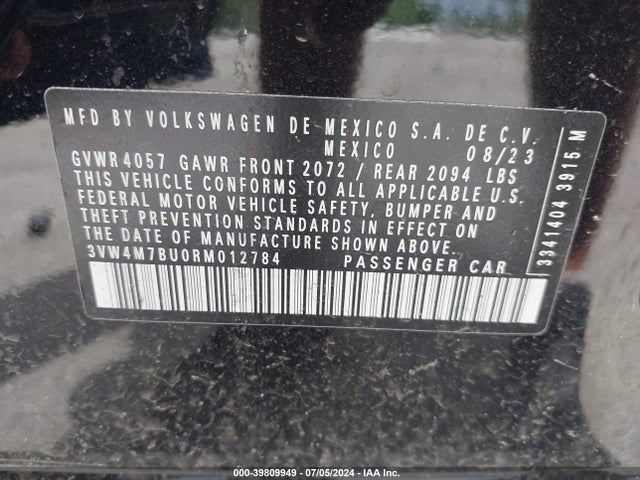 3VW4M7BU0RM012784 Volkswagen Jetta 1.5t S