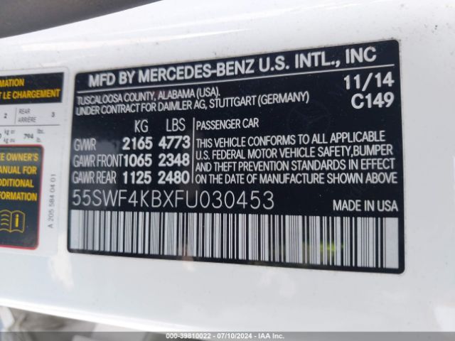 55SWF4KBXFU030453 Mercedes-Benz C 300 4matic/luxury 4matic/sport 4matic