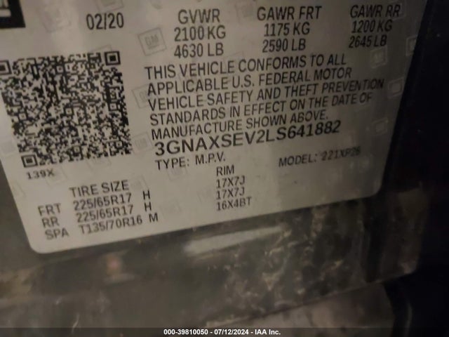 Chevrolet Equinox Awd Ls 2020 3GNAXSEV2LS641882 Image 9
