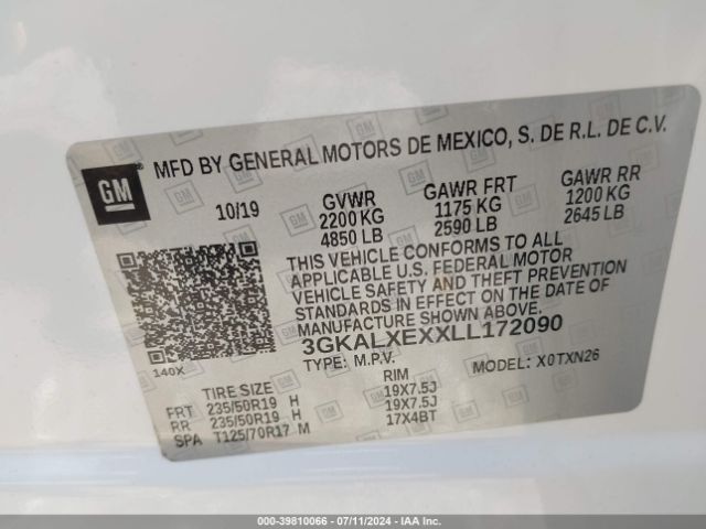 3GKALXEXXLL172090 GMC Terrain Awd Denali
