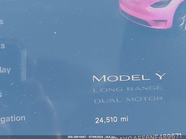 7SAYGAEE6NF489671 Tesla Model Y Long Range Dual Motor All-wheel Drive
