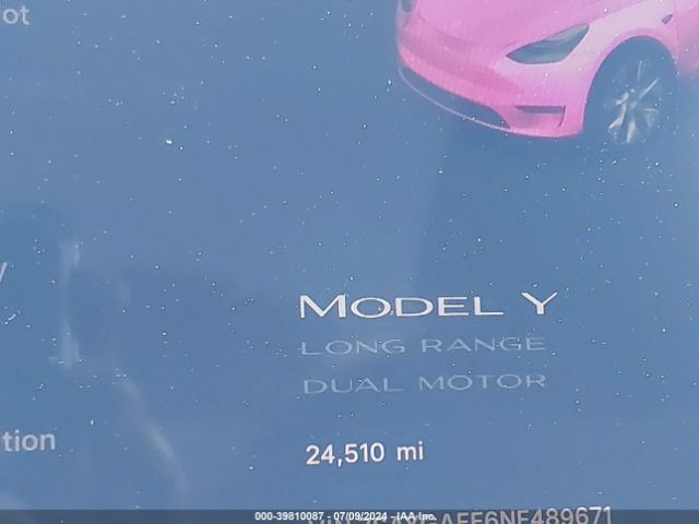 7SAYGAEE6NF489671 Tesla Model Y Long Range Dual Motor All-wheel Drive