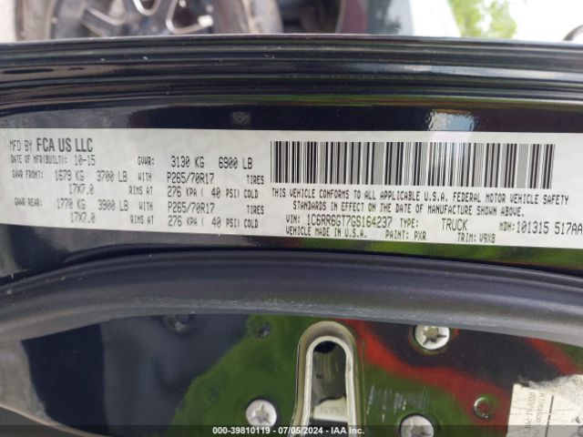 1C6RR6GT7GS164237 RAM 1500 Slt