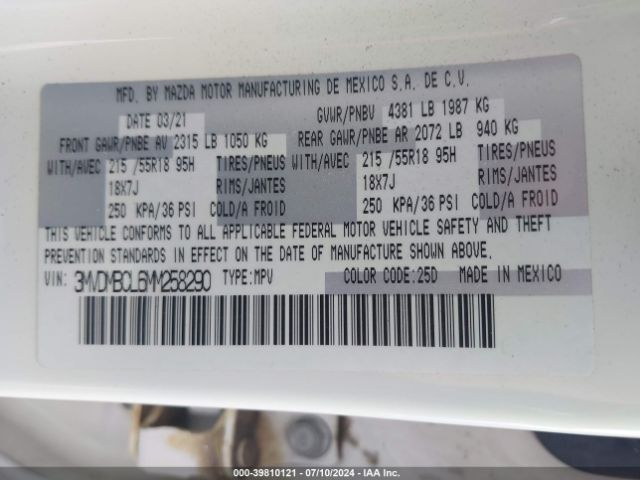 3MVDMBCL6MM258290 Mazda Cx-30 Preferred