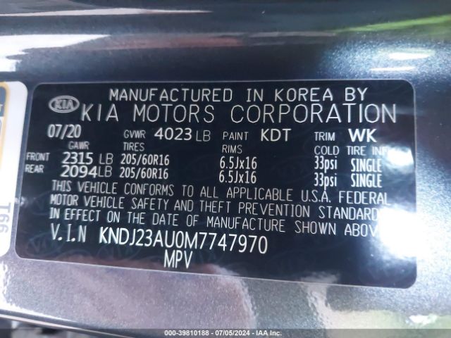 KNDJ23AU0M7747970 KIA SOUL LX