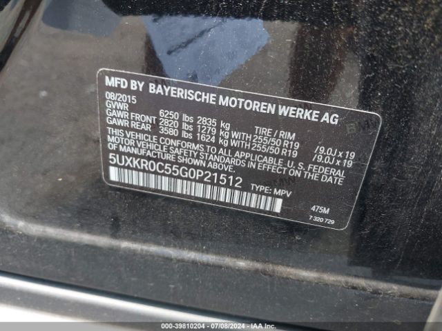 5UXKR0C55G0P21512 BMW X5 Xdrive35i