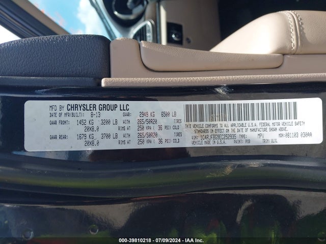 Jeep Grand Cherokee Limited 2014 1C4RJFBG9EC252935 Image 9