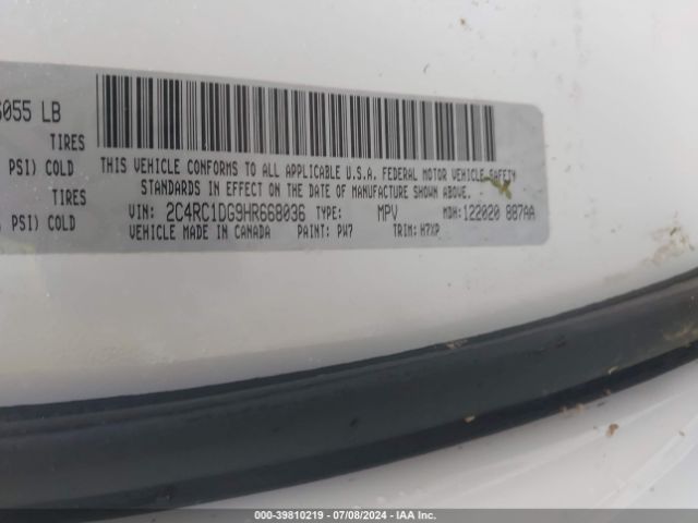 2C4RC1DG9HR668036 Chrysler Pacifica Touring