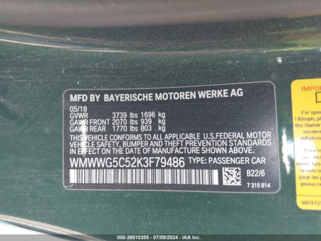 WMWWG5C52K3F79486 Mini Convertible Cooper