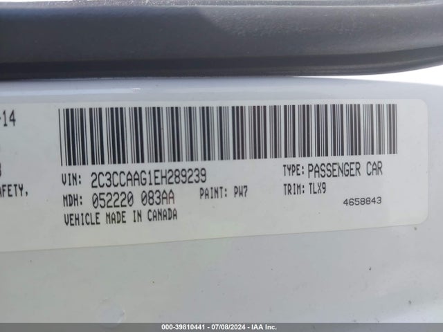 Chrysler 300 2014 2C3CCAAG1EH289239 Image 9