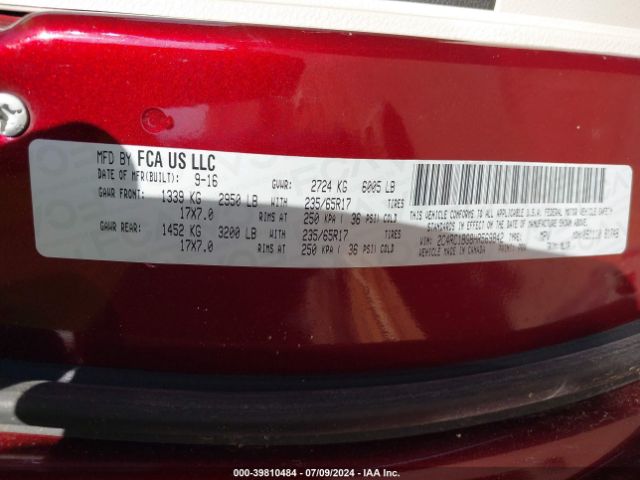 2C4RC1BG8HR569842 Chrysler Pacifica Touring-l