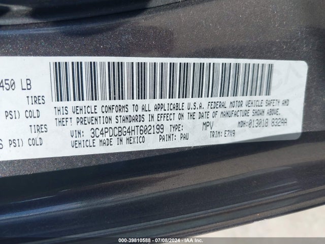 Dodge Journey Sxt 2017 3C4PDCBG4HT602199 Image 9