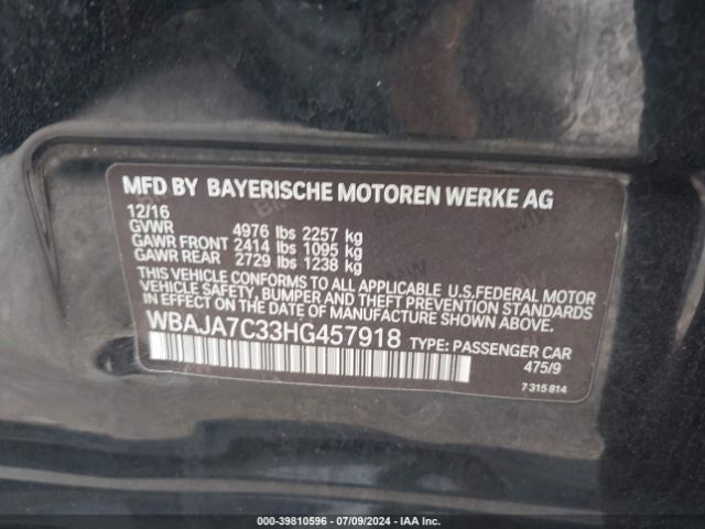 WBAJA7C33HG457918 BMW 530i Xdrive