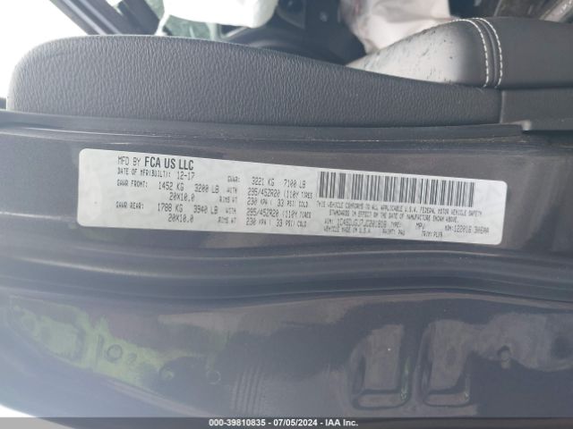 1C4SDJGJ7JC201816 Dodge Durango Srt Awd