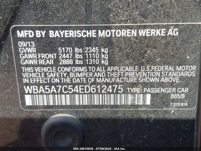 WBA5A7C54ED612475 BMW 528i Xdrive