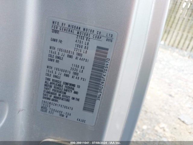 Chevrolet City Express 1lt 2015 3N63M0ZN1FK705470 Image 9