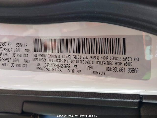 1C4PJMCBXHW656666 Jeep Cherokee Latitude 4x4