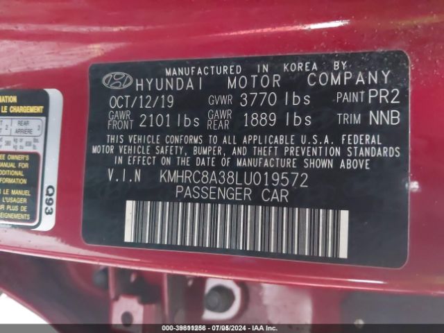 KMHRC8A38LU019572 Hyundai Venue Sel