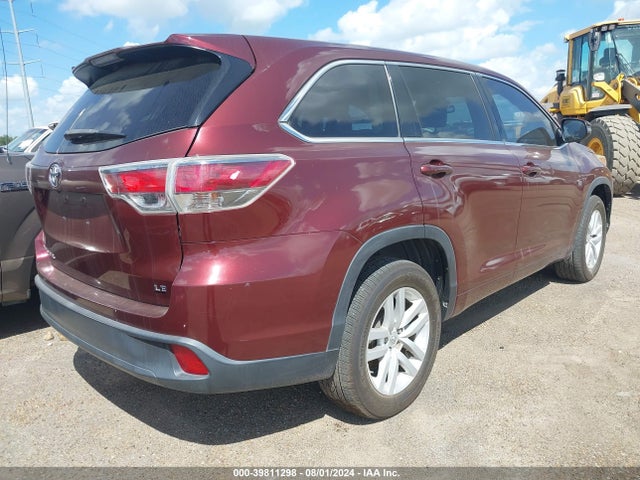 Toyota Highlander Le 2015 5TDZARFH2FS013294 Image 4