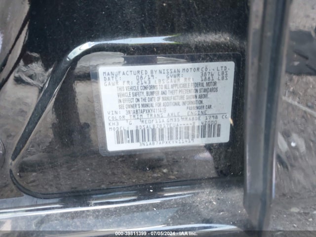 Nissan SENTRA S 2019 3N1AB7APXKY411419 Image 9