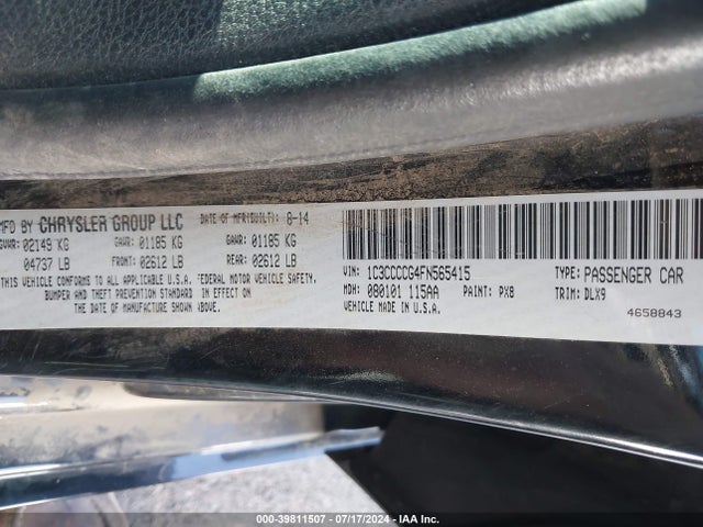 Chrysler 200 C 2015 1C3CCCCG4FN565415 Image 9