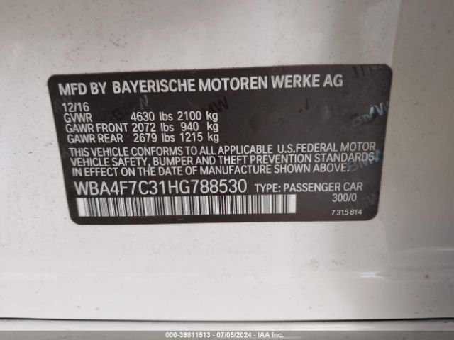 WBA4F7C31HG788530 BMW 430i Gran Coupe