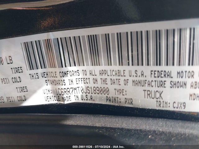 RAM 1500 Sport  4x4 5'7 Box 2018 1C6RR7MT0JS189000 Image 9