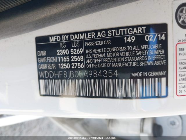 WDDHF8JB0EA984354 Mercedes-Benz E 350 4matic
