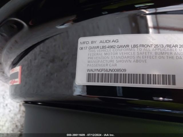 WAUYNGF58JN008509 Audi A5 2.0t Premium