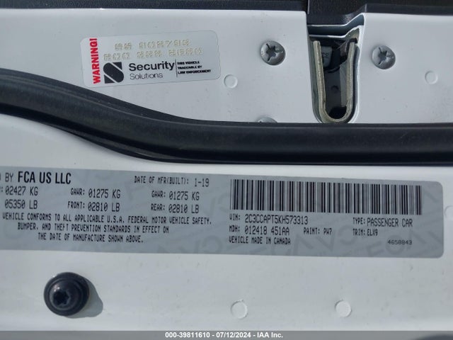 2C3CCAPT5KH573313 Chrysler 300 300c