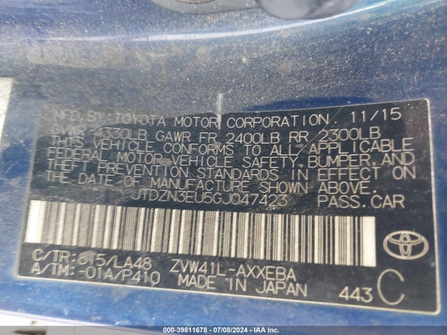 Toyota Prius V Four 2016 JTDZN3EU5GJ047423 Image 9