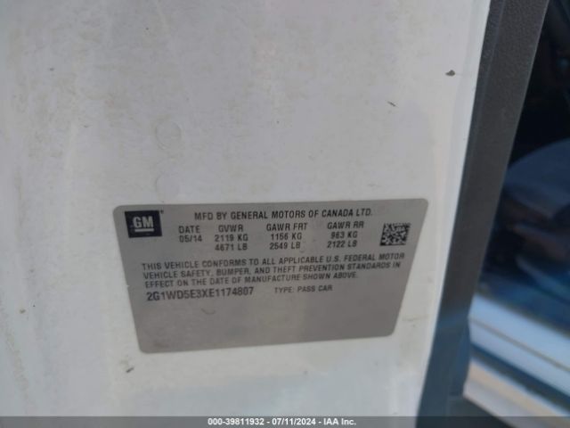 2G1WD5E3XE1174807 Chevrolet IMPALA LIMITED POLICE