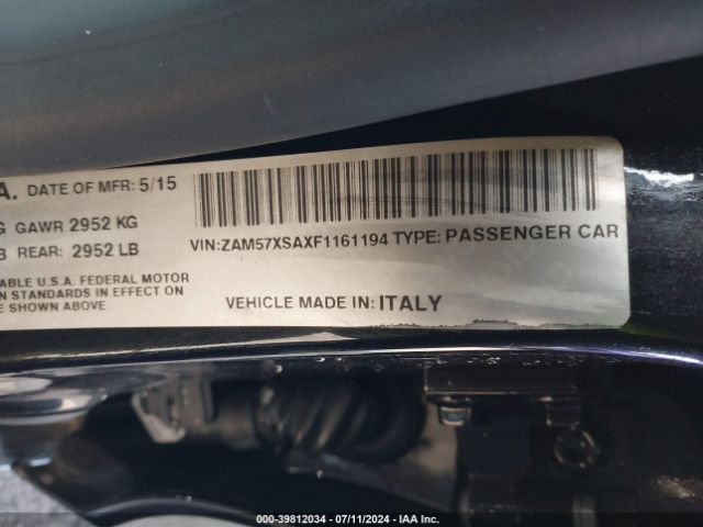 ZAM57XSAXF1161194 Maserati Ghibli