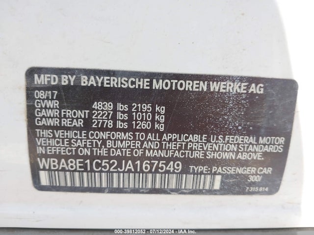 BMW 330e Iperformance 2018 WBA8E1C52JA167549 Image 9