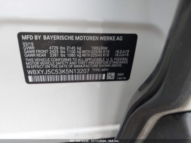 WBXYJ5C53K5N13207 BMW X2 Xdrive28i