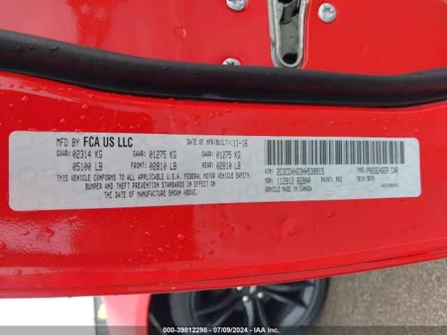 2C3CDXHG3HH539915 Dodge Charger Sxt Rwd