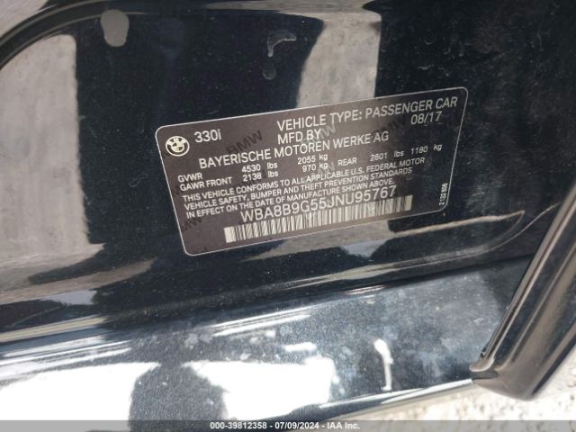 WBA8B9G55JNU95767 BMW 330I