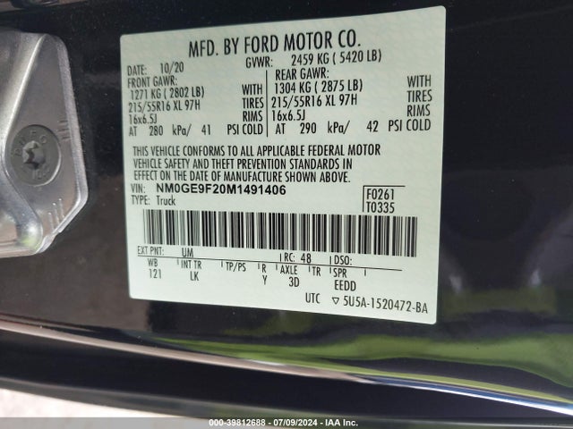 Ford Transit Connect Xlt Passenger 2021 NM0GE9F20M1491406 Image 9