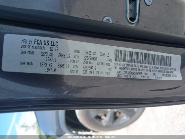 2019 JEEP CHEROKEE 1C4PJMDX1KD367625 Photo 8