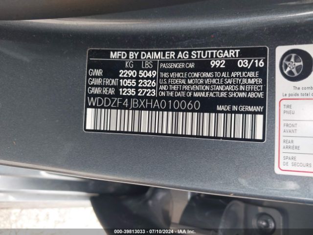 WDDZF4JBXHA010060 Mercedes-Benz E 300