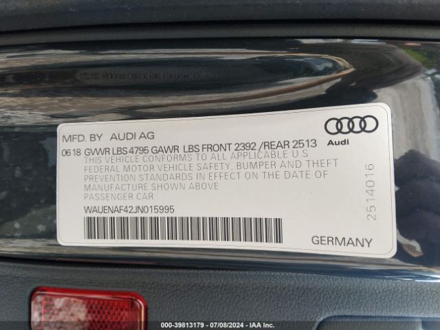 2018 AUDI A4 WAUENAF42JN015995 Photo 8