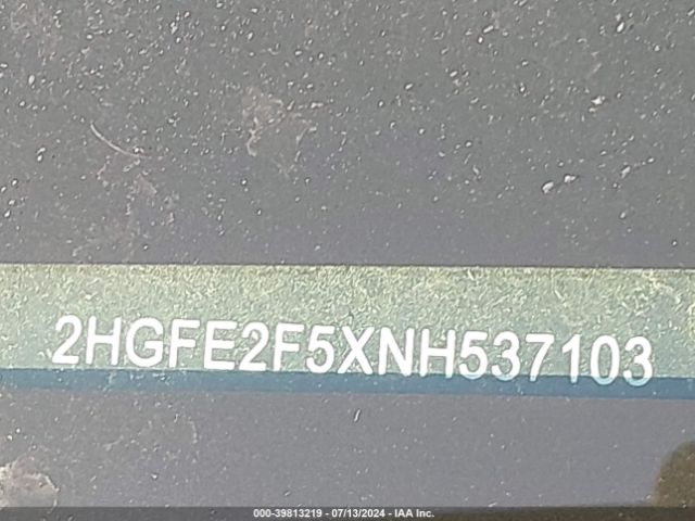 2HGFE2F5XNH537103 Honda Civic Sport