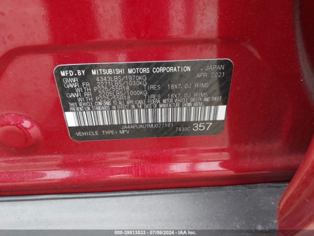 JA4APUAU1MU027161 Mitsubishi OUTLANDER SPORT