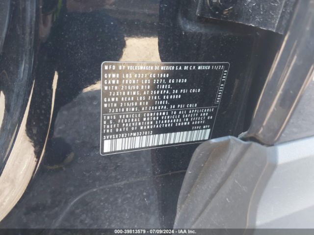 3VVSX7B21PM327012 Volkswagen Taos 1.5t Se
