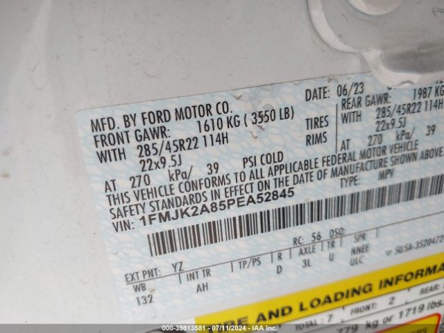 1FMJK2A85PEA52845 Ford Expedition Limited Max