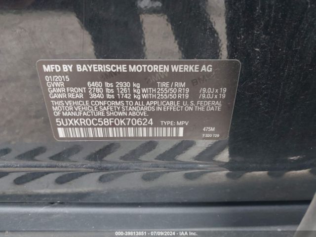 5UXKR0C58F0K70624 BMW X5 Xdrive35i