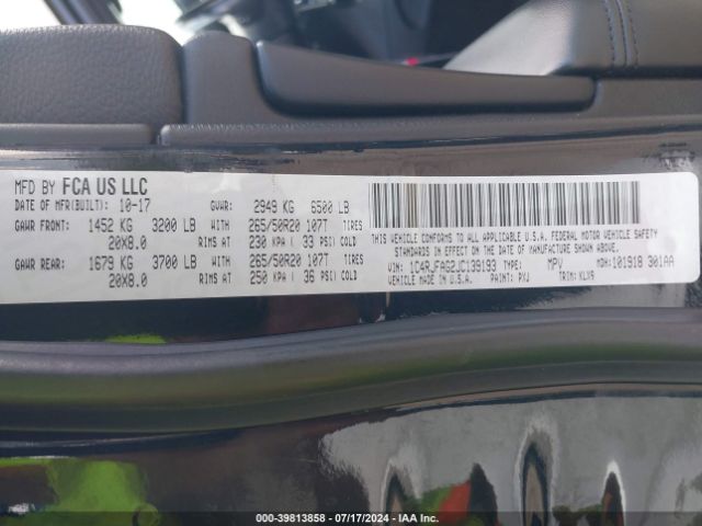 1C4RJFAG2JC139193 Jeep Grand Cherokee Altitude 4x4