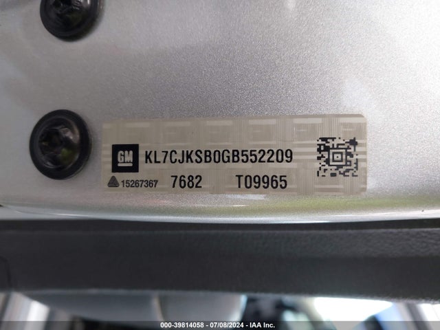 Chevrolet Trax 1ls 2016 KL7CJKSB0GB552209 Image 9
