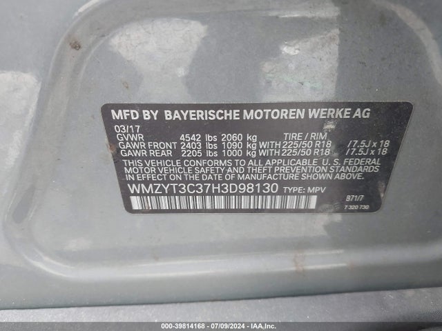 2017 MINI COUNTRYMAN WMZYT3C37H3D98130 Photo 8